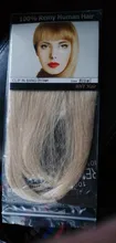 Peluca de cabello humano Remy brasileño con flequillo atado a mano, postizo con REAL BEAUTY en el templo