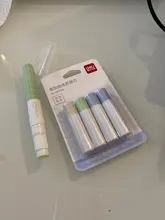 Sharkbang 1PC + 4CS recarga creativo reemplazable Tipo de rotulador de pegamento conjunto accesorios portátiles de la Oficina de la Escuela de papelería