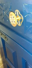 Furniture-Handles Base-Plate Door-Knobs Drawer Pulls Cupboard Cabinet Kitchen Brass 