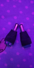 Adaptador de enchufe macho para CCTV, luz LED de un solo color, 12V, 2,1x5,5mm, cc, 10 uds.