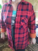 Plaid Shirt Tops Check Blouse Velvet Warm Long Winter Women's Blusas Female Full-Sleeve