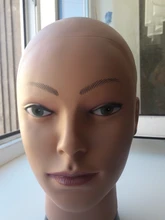 Cabeza de maniquí de entrenamiento para mujer, maniquí de gran tamaño, sin pelo, para práctica de cosmetología, para estilismo de cabello, 22 pulgadas