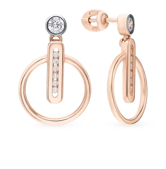 

Silver earrings with cubic zirconia sunlight sample 925