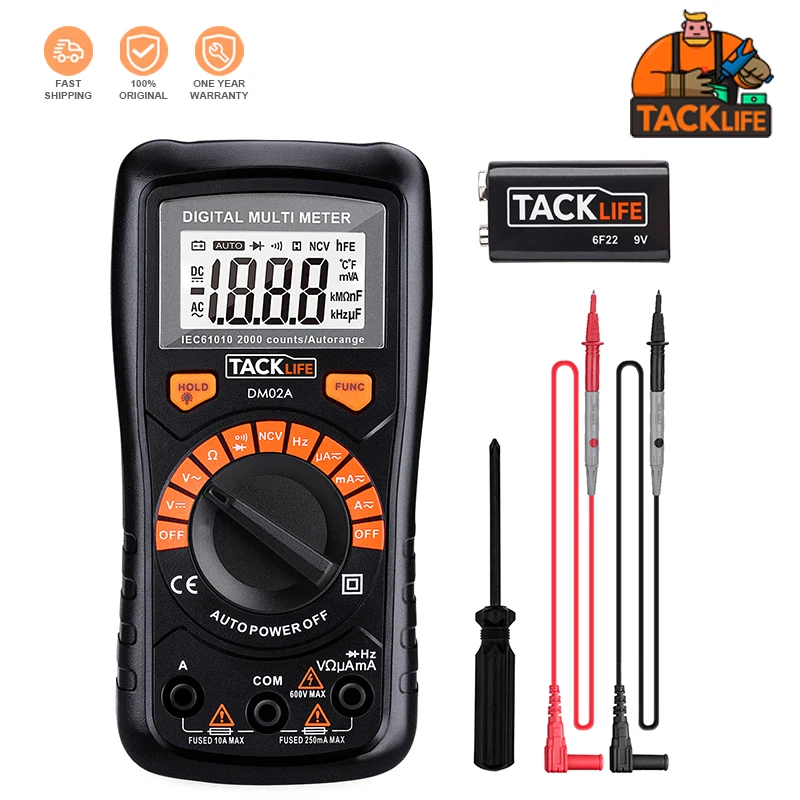 Image of Tacklife DM02A Digital Multimeter