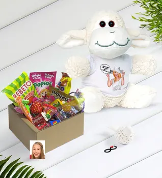 

Personalized Women 'S Easy Grow Caricature Of Nostalgic Lezzetler Plush Little Lamb Gift Seti-6