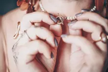 2021 nuevo de moda barroco Collar con cadena de perlas mujeres Collar Punk, cierre de palanca círculo Lariat grano gargantilla collares joyería