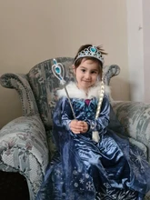 Snow-Costumes Robe Dresses Carnaval Princess-Dress Cosplay Girls Kids Disfraz Vestidor