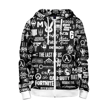 

Children's sweatshirt 3D with zipper logos games