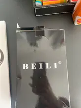 Conjunto de negras brochas maquillaje BEILI, brochas profesionales de pelo Natural de cabra, brochas para base de maquillaje en polvo, brochas para mezclar ojos y maquillaje