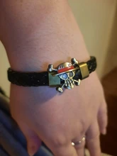 Pulsera de Anime de One Piece, brazalete de lapislázuli, cara sonriente, Trafalgar Law