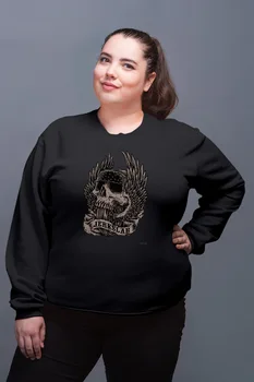 

Angemiel Wear Jerkslab Skull And Crossbones Black Women Sweatshirt