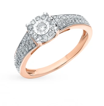 

Gold ring with diamonds sunlight sample 585
