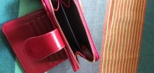 Cartera corta de PU para mujer, monedero pequeño rojo con cremallera y botón, monedero con bolsillo para monedas, gran oferta