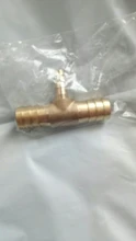 Adapter Connector Splitter Pipe-Fitting Coupler Barb-Tee Brass Hose Water-Gas-Oil Reudcing