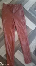 Pantalones de piel sintética de látex para mujer, pantalón Sexy, Push Up, de cintura alta, para Otoño e Invierno