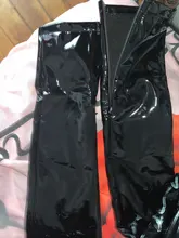 Adogirl-pantalones de piel sintética con cremallera para mujer, medias elásticas de media cintura, color negro, otoño e invierno, 2020