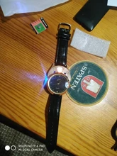 Reloj de cuarzo con correa de cuero de moda para hombre, mechero recargable por USB, encendedor de cigarrillos sin llama, regalo, JH313, 1 Uds.