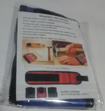 Pulsera magnética con imanes fuertes para sujetar tornillos, herramienta de muñeca para electricista