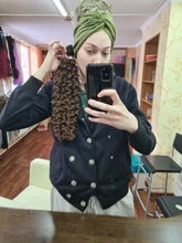 Ídolo de moda Afro rizado pelo sintético resistente al calor, paquetes de pelo de onda profunda extensiones marrón 2 unids/lote 26 pulgadas de la armadura del pelo