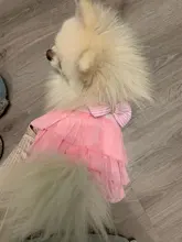 Dress Sling Puppy-Costume Pet-Dog Lace Small Dog Wedding for Party Birthday Bowknot