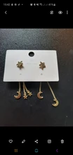 Tassel Earrings Hanging Star American Women European Exaggerated Temperament Six-Pointed