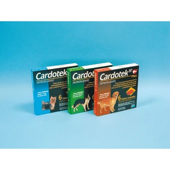 

CARDOTEK 30 PLUS BOEHRINGER ANTIPARASITARIO MASTICABLE PARA PERROS 6 COMPRIMIDOS