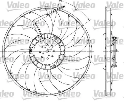 Вентилятор радиатора 300W 300 mm AUDI: A4 1.6/1.8/1.9TDI/2.0 FSI|Диски колёсные| |