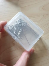 AliLeader-alfileres plateados de buena calidad para hacer pelucas, agujas de pelo de costura, 38mm de largo, 50 uds.