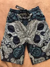 Pantalones cortos de lino y algodón con estampado de calavera para hombre, Shorts informales holgados con cordón, Estilo Vintage, para playa, talla 4XL, para verano, 2021