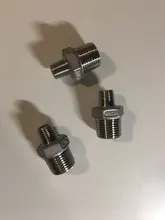 BSP Male Pipe-Fitting Reducer Hex-Nipple-Connector Thread 304-Stainless-Steel 1-1/4-1-3/8-Ada