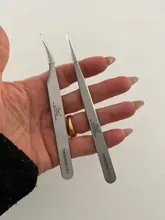 Alicates de extensión de pestañas, pinzas de extensión de pestañas profesionales de acero inoxidable de alta precisión, herramienta de pinzas de maquillaje