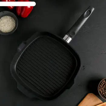 

Frying Pan-grill square 280x280mm with handle
