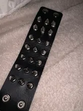 Punk Rock gótico puntiagudo hacen picos remache cono pendientes brazalete de cuero ancho brazalete pulseras brazalete de encanto de moda joyería Unisex