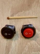 5 uds KCD1-105 pequeño barco de vuelta a interruptores basculantes Mini Negro Blanco Rojo 2 Pin-interruptor basculante