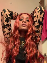 Peluca larga rizada de moda para mujeres negras, resistente al calor medio pelo negro, peluca sintética de fibra para Cosplay