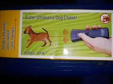 New Ultrasonic Dog Chaser Stop Aggressive Animal Attacks Repeller Flashlight