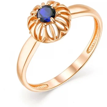 

Alcor ring with 1 sapphire in red gold