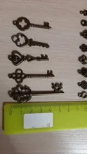13 Uds Vintage encantos mixto colgante de llaves bronce antiguos encantos clave collar pulseras DIY joyería de Metal al por mayor