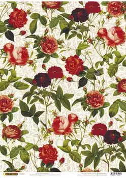 

Rice paper for decoupage craft Premier, 28,2x38,4 cm. Paradise flowers cp04181