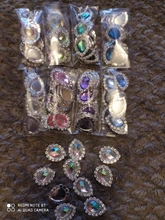 Accesorios de joyería Diy, 10 Uds., gota de agua de 16x20mm, diamantes de imitación acrílicos, adornos de pedestal, decoración de tapas