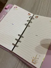 Hojas sueltas Kawaii A5 A6, recambio de papel, carpeta espiral, índice de páginas internas, planificador diario semanal mensual, Agenda, 2021, 45 hojas