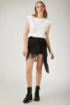 

WOMEN SKIRT BLACK CLOTHING JUPE DRESS SLASH THICK STRAIGHT DOLLY MIDI MAXI SHORT LUXURY AUTUMN WINTER TOP FASHION SEASON