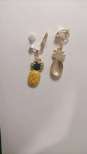 Pendientes de Clip con diseño de flor de estilo coreano para niñas, aretes sin Piercing, para fiesta, sin agujero
