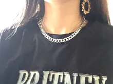 IngeSight.Z-gargantilla gruesa cubana de Color dorado para mujer, Collar Punk, Miami, minimalista, joyería