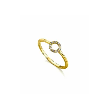

Gold ring with Circle Diamond