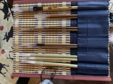 10 Uds bambú chino caligrafía cepillos con pluma conjunto de cortina escribir cepillo herramienta de tinta de caligrafía arte pintura suministrar