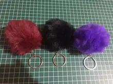Car Keyring Jewelry Pendant Key-Holder Pom-Pom Keychain Soft Faux-Fur-Like-Ball Women Bag