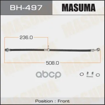 Bh-497_шланг Торм. Пер.! L=508 Honda Hr-V 1.6i 16v 99 Masuma Bh497 Masuma арт. BH497