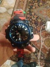 Reloj pulsera militar de hombre resistente al agua 50 m, reloj LED de cuarzo deportivo hombre, reloj deportivo para hombre 1545 S Shock