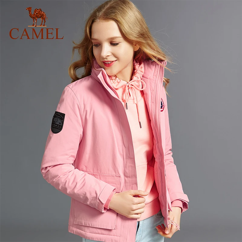 CAMEL, новинка, женская зимняя куртка, 90%, содержание белого утиного пуха, Сверхлегкий пуховик, повседневная верхняя одежда, зимнее теплое меховое пальто